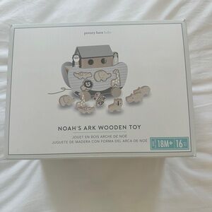 Pottery Barn Baby Noah's Ark Wooden Toy Set - Gray and White
